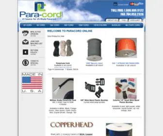 Parachute-Cord.com(Parachute Cordcolors in stock) Screenshot