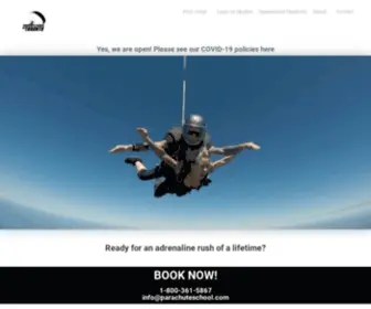 Parachuteschool.com(Parachute School of Toronto Limited) Screenshot