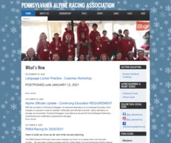 Paracing.org(Pennsylvania Alpine Racing Association) Screenshot