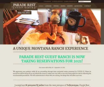 Paraderestranch.com(A Unique Montana Guest Ranch Experience) Screenshot
