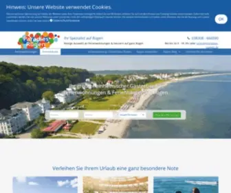 Paradies-Ruegen.de(Ferienwohnungen und Ferienhäuser auf Rügen) Screenshot