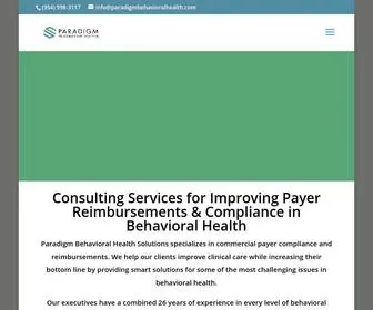 Paradigmbehavioralhealth.com(Paradigm Behavioral Health Solutions) Screenshot