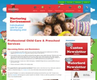 Paradigmchildcare.com(Preschool enrollment) Screenshot