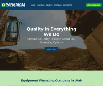 Paradigmef.com(Equipment Financing Company Utah) Screenshot