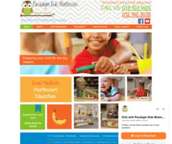 Paradigmkids.co.za(Paradigm Kids Montessori Preschool Pretoria East) Screenshot
