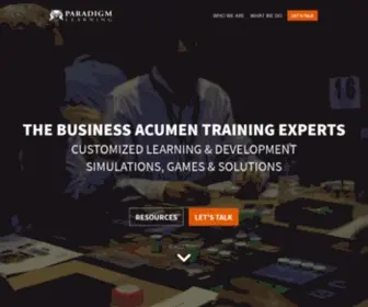 Paradigmlearning.com(Business Training Games & Simulations) Screenshot