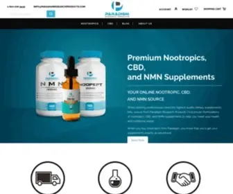 Paradigmresearchproducts.com(Premium CBD & Nootropics Supplements) Screenshot