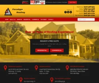 Paradigmroofs.com(The Best Roofing Company McKinney) Screenshot