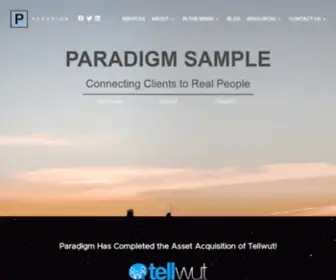 Paradigmsample.com(Paradigm Sample) Screenshot