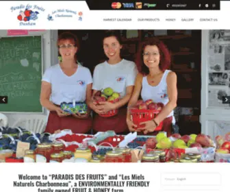 Paradisdesfruits.com(LES MIELS NATURELS CHARBONNEAU) Screenshot