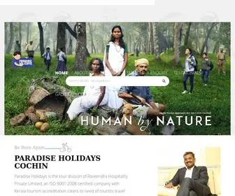 Paradise-Kerala.com(Paradise Holidays) Screenshot