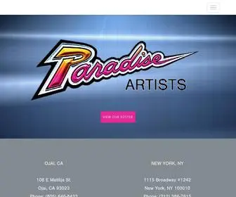 Paradiseartists.com(Paradise Artists) Screenshot