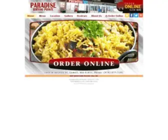 Paradisebiryanipointelowell.com(Paradise Biryani Pointe) Screenshot