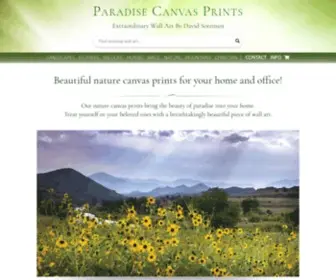 Paradisecanvasprints.com(Nature Canvas Prints & Living Room Wall Art) Screenshot