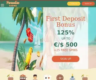 Paradisecasino.com(Page.description}}) Screenshot