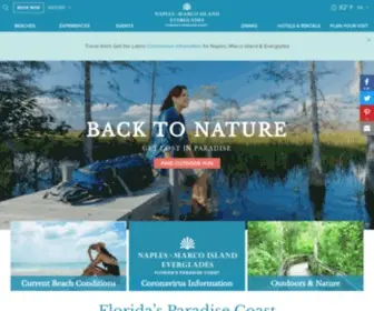 Paradisecoast.com(Naples Florida Official Travel Website) Screenshot