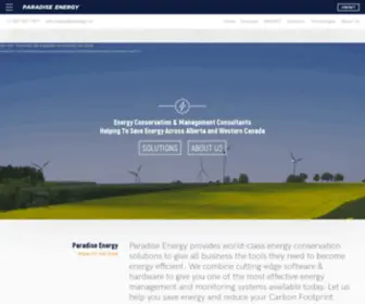 Paradiseenergy.ca(Energy Management & Monitoring) Screenshot