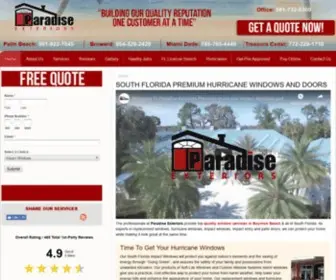 Paradiseexteriors.com(Impact Replacement Windows & Doors Boynton Beach) Screenshot