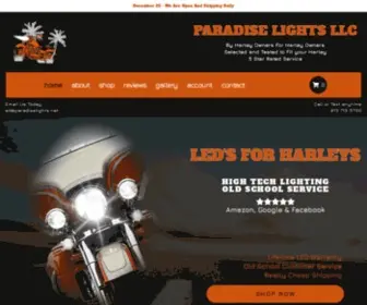 Paradiselightsllc.com(Custom Motorcycle LED's) Screenshot