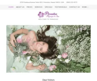 Paradisemassages.com(Paradise Massages Waikiki & Spa) Screenshot