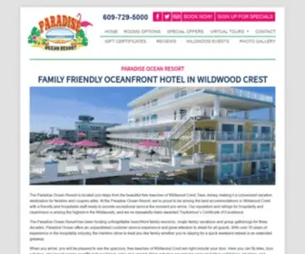 Paradiseoceanresort.com(Wildwood Crest Beachfront Resort) Screenshot