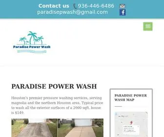 Paradisepowerwash.com(Houston Pressure Washing Service) Screenshot