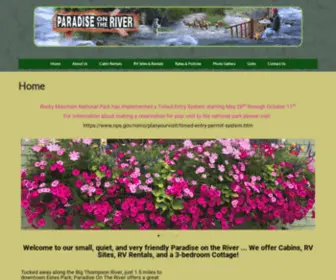 ParadiservColorado.com(Paradise on the River) Screenshot