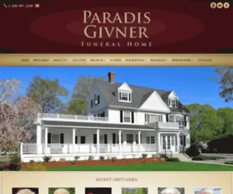 Paradisfuneralhome.com(Paradis-Givner Funeral Home) Screenshot