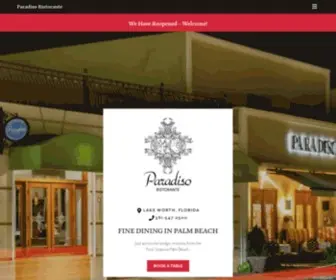 Paradisolakeworth.com(Paradiso Ristorante) Screenshot