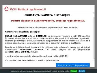 ParadisulacVatic.ro(Complex Paradisul Acvatic Brasov) Screenshot