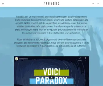 Paradoxproject.ca(Paradox Project) Screenshot