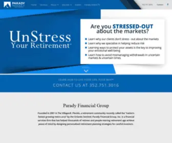 Paradyfinancial.com(Parady Financial Group) Screenshot