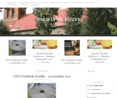 Parafiazagorzyca.pl(Parafia św) Screenshot