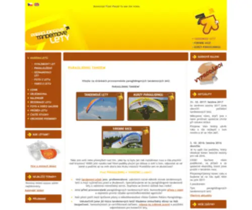 Paragliding-Tandem.cz(Paragliding Tandem) Screenshot