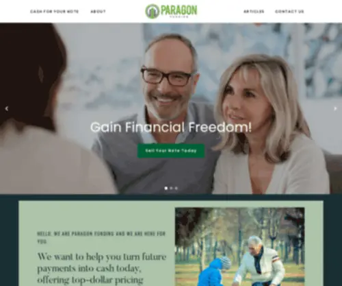 Paragon-Funding.com(Accelerated Wealth Building Through Note Investing and Creative Financing) Screenshot