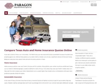 Paragoninsagencies.com(Compare Texas Home & Auto Insurance Quotes Online) Screenshot