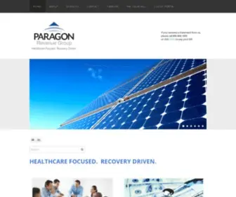 Paragonrevenuegroup.com(Did you receive a bill from us?click here to pay) Screenshot