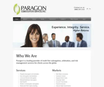 Paragonsubro.com(Paragon Subrogation Services) Screenshot