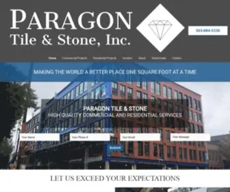 Paragontile.com(Paragon Tile & Stone Home) Screenshot