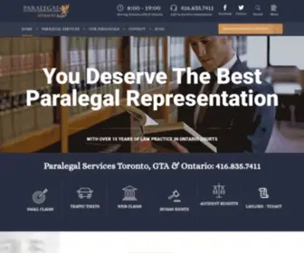 Paralegalservices.legal(Paralegal Toronto Paralegal Services) Screenshot