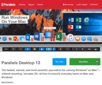 Parallels.net(Parallels Official Site) Screenshot