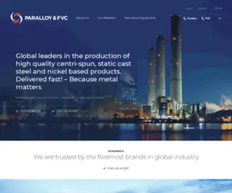 Paralloy.co.uk(Paralloy & FVC) Screenshot