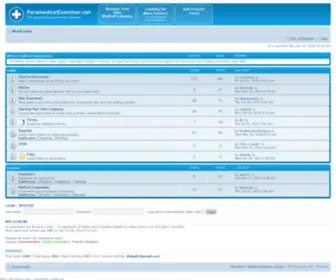 Paramedicalexaminer.net(This is a forum dedicated to paramedical examiners) Screenshot