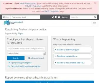 Paramedicineboard.gov.au(Paramedicineboard) Screenshot