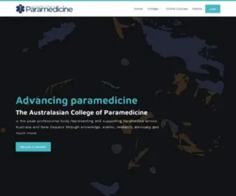 Paramedics.org(The Australasian College of Paramedicine) Screenshot