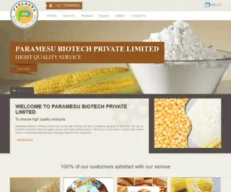 Paramesu.com(PARAMESU BIOTECH PRIVATE LIMITED) Screenshot