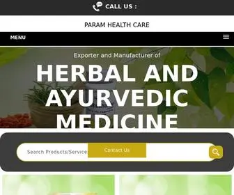 Paramhealthcare.co.in(Ayurvedic Medicines Exporter) Screenshot