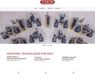 Paramhydraulics.com(Param Hydraulics Pvt) Screenshot