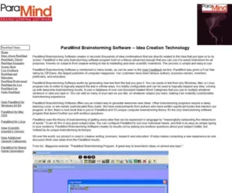 Paramind.net(ParaMind Brainstorming Software) Screenshot