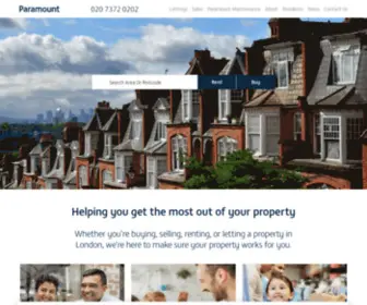Paramount-Properties.co.uk(Estate Agents and Letting Agents in West Hampstead) Screenshot